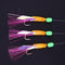 3Pcs Saltwater Hairy Hook Rigging for Herring Fishing Skin Tinsel Feathers