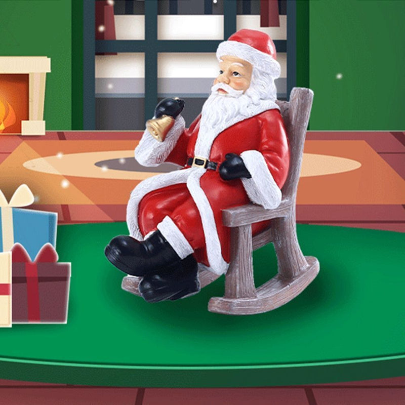 Xmas Gift Rocking Chair Garden Decoration Santa Claus Ornament Creative