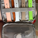 4 Grid Smart Watch Strap Storage Bag Travel Watchband Charging Cable Organizer