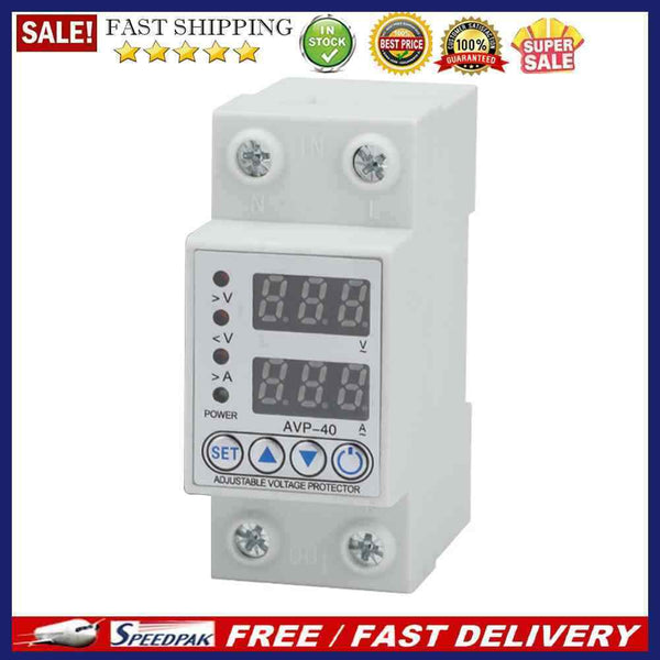 Adjustable Digital Over Voltage Current Under Voltage Protective Relay 63A 230V