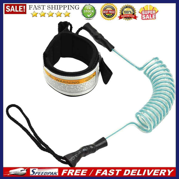 Safety Surf Foot Leg Rope TPU Surfing Paddle Board Coiled Surfboard Ankle Lea