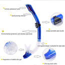 Diving Snorkel Professional Swim Breathing Tube Hose (Transparent Blue)