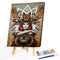 Girl and Beast Oil Canvas Drawing DIY Paint By Numbers Kit Hand Painted for