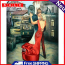 Dance Couple Oil Paint by Numbers Hand Painted Frameless Picture Home Ornament