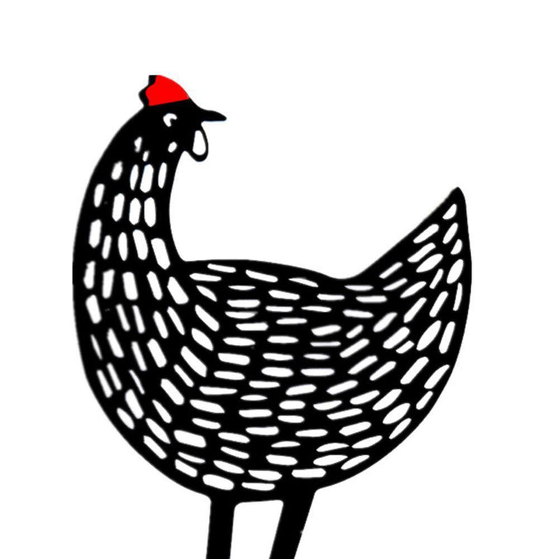 Acrylic Hollow Chicken Ornaments Backyard Lawn Stakes Yard Art Decor (E)