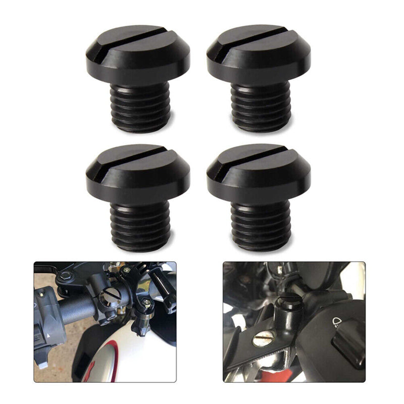 4pcs M10x1.25 CNC Aluminum Motorcycle Mirror Holes Stopper Screw Lock