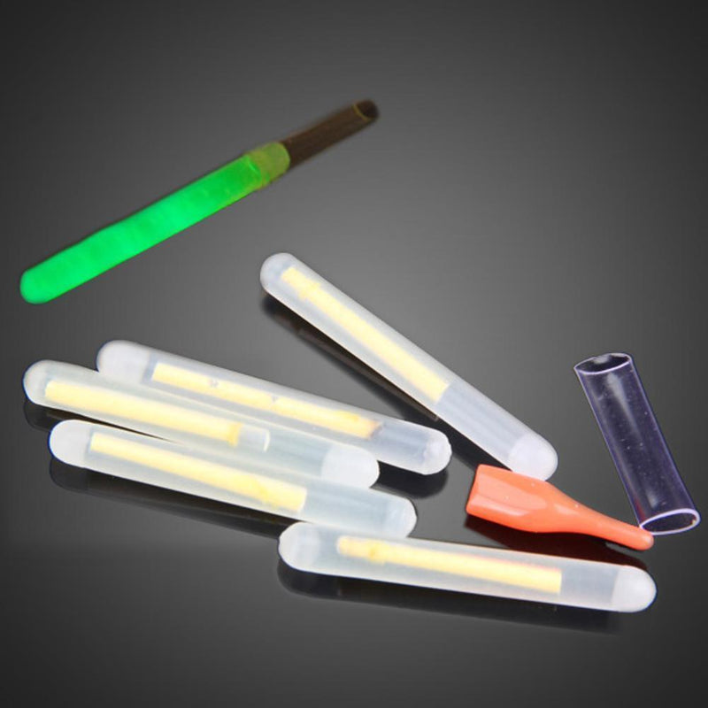 100Pcs 25+37mm Fluorescent Chemical Glow Stick Green Lightstick for Fishing