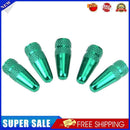 5pcs Bicycle Presta High Aluminium Pressure Valve Caps Dust Covers (Green)