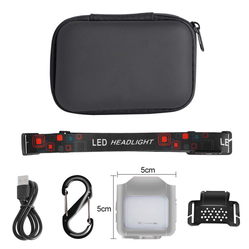 Sensor Hat Clip Light Headlight COB LED Outdoor Camping Running Fishing Headlamp