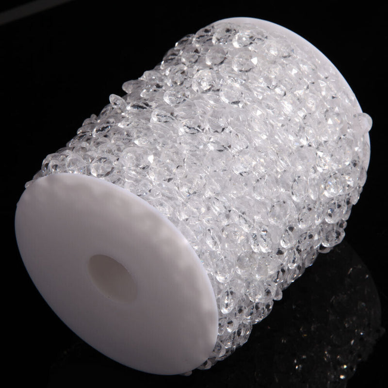 99FT Garland Diamonds Acrylic Crystal Bead Curtain DIY Party Decor Home Home