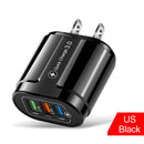 3 Port USB Charger QC 3.0 Universal Wall Mobile Phone Tablet Charging Adapter