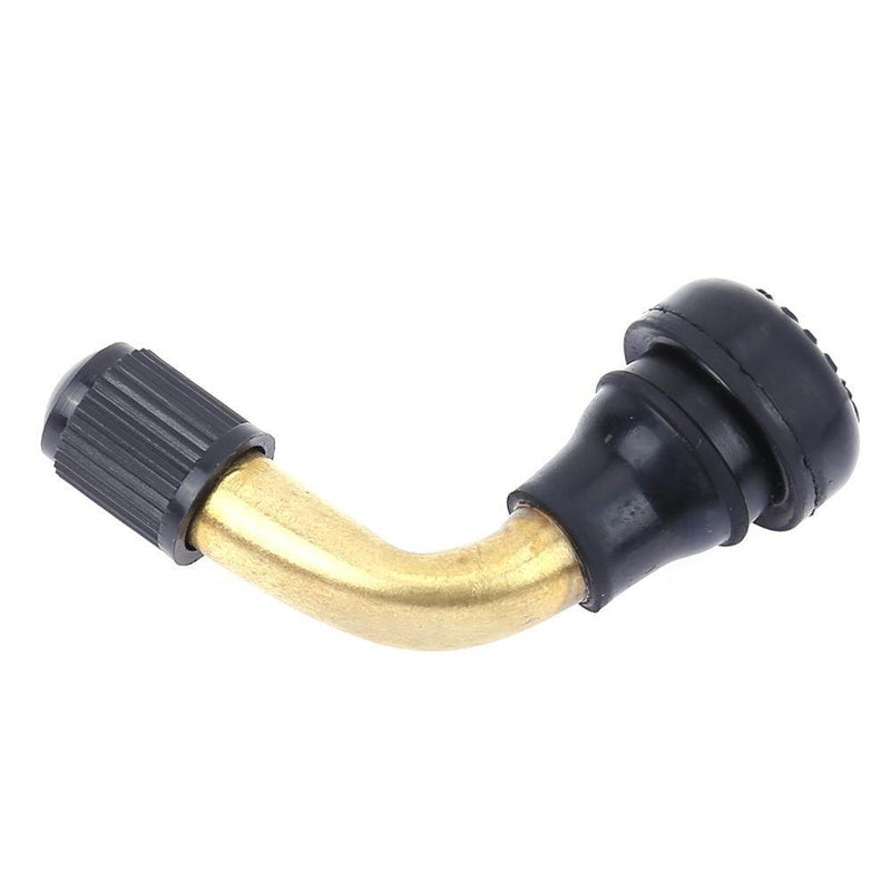 2PCS 90 Degree Angle Motorcycle Valve Extension Adapter Tire Rubber + Copper Mo