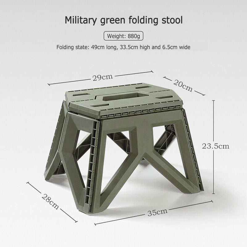 Outdoor Portable Folding Stool Campstool for Adults Children (Army Green) Newly