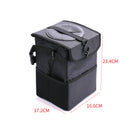 Portable Car Trash Can Garbage Bin Bag Organizer for Vehicles Waterproof Black