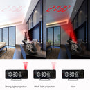 Digital Electric Radio Alarm Clock Desk Projector Mirror Time Snooze Clock Decor