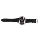 Dual Time Display Quartz Wrist Watch with Thermometer and Compass Black