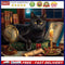 Cat Frameless Oil Paint by Numbers Kit Coloring on Canvas Handpainted Handicr