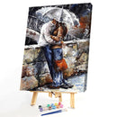 30x40cm Romantic Lovers DIY Paint By Numbers Oil Painting Kit Canvas