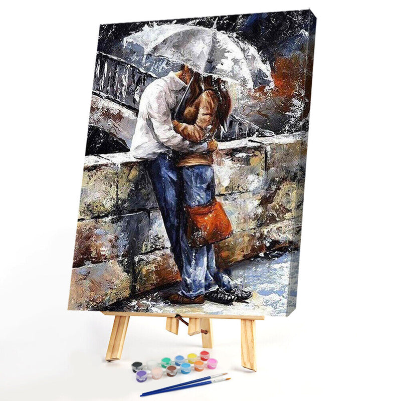 30x40cm Romantic Lovers DIY Paint By Numbers Oil Painting Kit Canvas