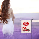 Love Car Door Decoration Flag for Home Linen Flag Wall Plaque Hanging Ornam