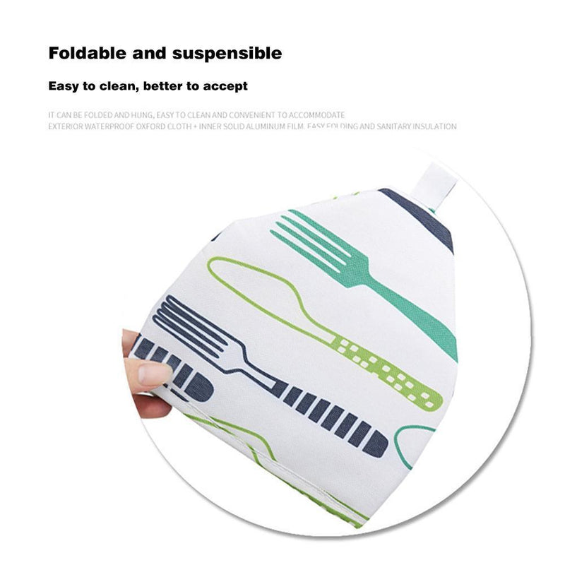 Kitchen Insulation Aluminum Foil Food Cover Folded Anti Mosquito Cover (L)