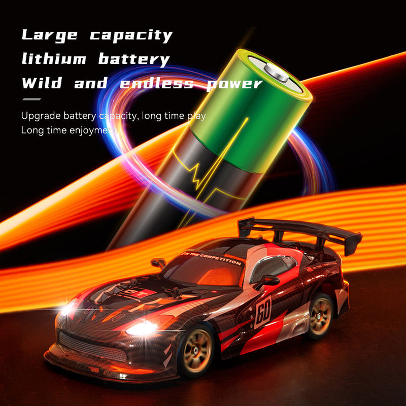 #A 1/16 4wd 2.4ghz 16km/h Racing Car High Speed Rc Racing Drift Car with Led Lig