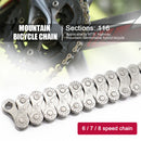 6 7 8 Speed Carbon Steel Bike Chain 1/2 x 2/32 Inch 116 Links for MTB Road Bike