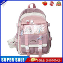 #A Japanese Harajuku Backpack School Students Hit Color Mochila with Pendant Bad