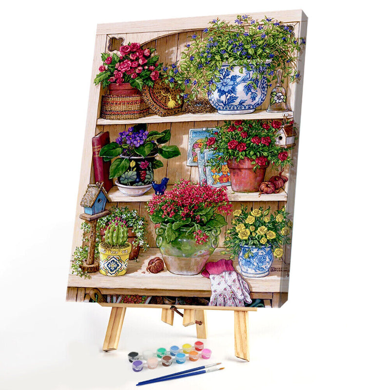 Digital Oil Painting By Number Flower Modern DIY Hand Painted Wall Decor