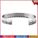 Inspirational Texts Bracelet Cuff Bangles Open Adjustable Bangle for Men Wo