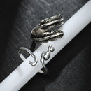 Jewelry Finger Wear Thimble Knitted Ring Crochet Loop Sewing Hook Knitting Loop