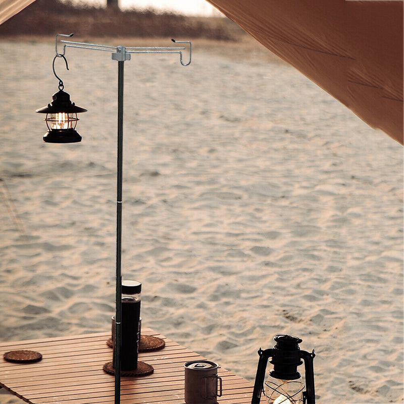 Camping Lantern Lamp Bracket Portable Storage Hook Table Hanging Light Holder