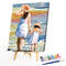 Digital Painting By Numbers Drawing DIY Mother Son Oil Picture Craft Home Dec