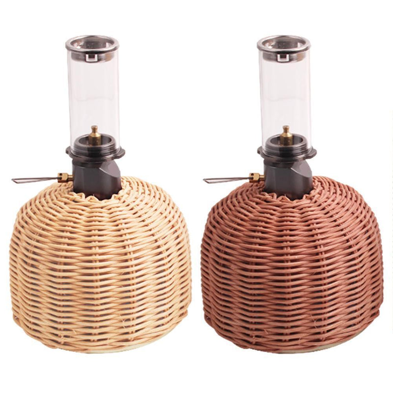 Rattan Outdoor Gas Cylinder Cover Camping Cook Gas Tank Protector (Beige)