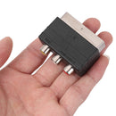 Scart Male to 3RCA Female 21PIN Adapter Input Plug For PS4 WII DVD VCR