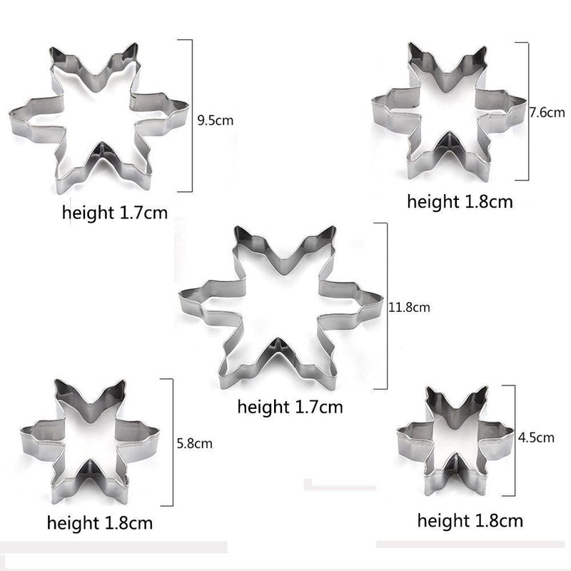 Decorative Tools DIY Biscuit Snowflake Cookie Cutter Mold Stainless Steel