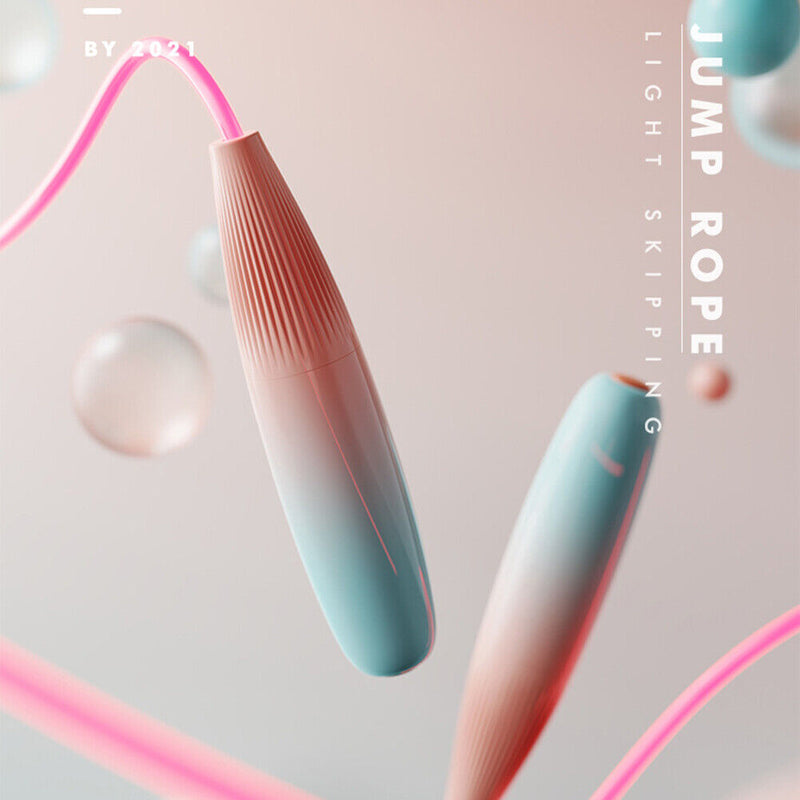 Children Skipping Ropes Exercise Fitness Sports Luminous Jump Rope (Pink) Newly