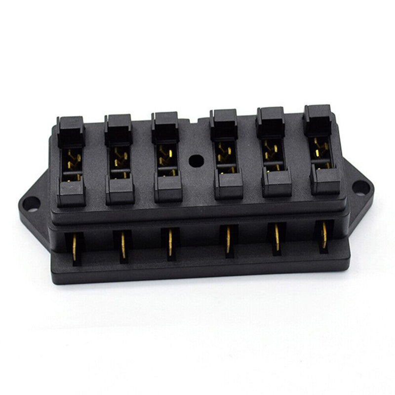 YJ-FB017 Automotive Circuit Blade Fuse Box 6 Ways Car Boat RV Block Holder