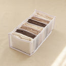 Cloth Drawer Organizer - 7-Grid Pants Storage Dividers for Jeans (White L) Newly