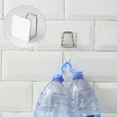 2PCS Stainless Sponge Drain Rack Self-adhesive Dishcloth Organizer Hook