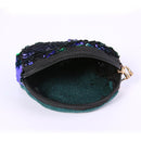 Multi Sequins Coin Wallet Women Change Purse Girl Round Clutch Bags (Green)