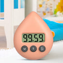 Water Drop Electronic Countdown Digital Timer Study Alarm Clock (Orange)