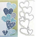 Heart Border Edge Frame Metal Stencil DIY Scrapbook Craft Cards Album M2G8