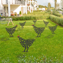 Acrylic Hollow Chicken Ornaments Backyard Lawn Stakes Yard Art Decor (D) Newly