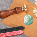 Round Grass Flower Wax Sealing Stamp Head Copper Stamps w/o Handle (ZR024) Newly
