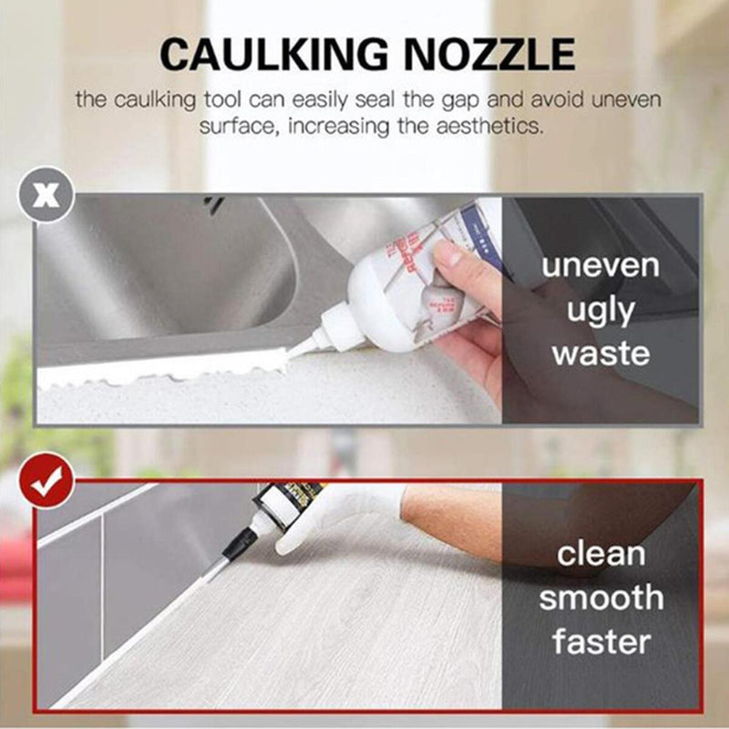 Steel Perfect Caulking Nozzle Applicator 14pcs Sealant Tools Finishing M3N8