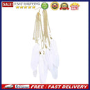 Fashion Exotic White Plumage Rhinestones Beads Girl Long Pendant Earrings