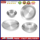 4pcs/Set Outdoor Stainless Steel Dinner Plate Large Capacity Camping Suppli