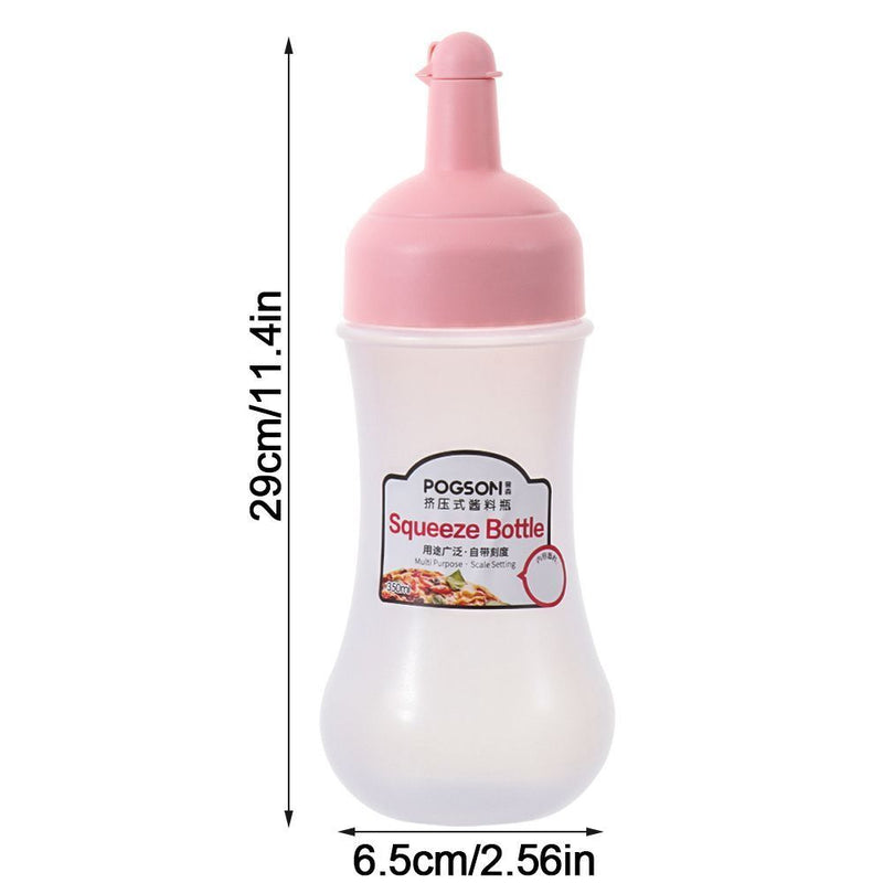 Dustproof Ketchup Cruet Condiment Bottles Squeeze Bottle Dispenser Bottle