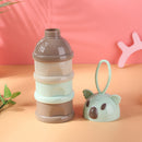 Portable Baby Food Storage Box Bear Shape Milk Powder Container (B Green) Newly